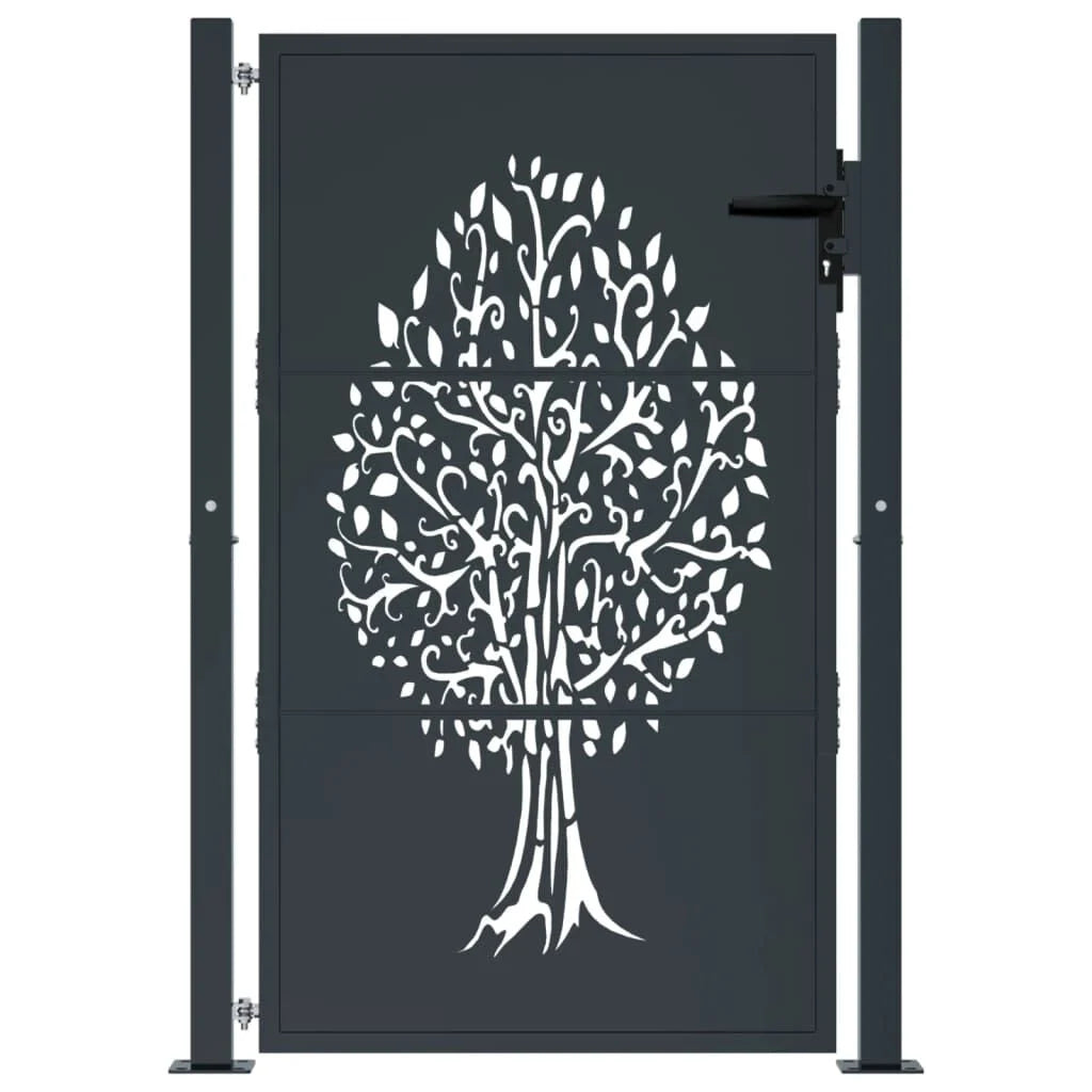 schwarz gartentor design