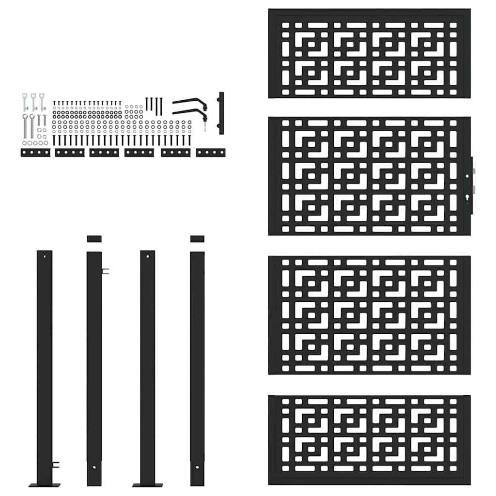 Gartentor Metall Anthrazit 180 cm Hoch
