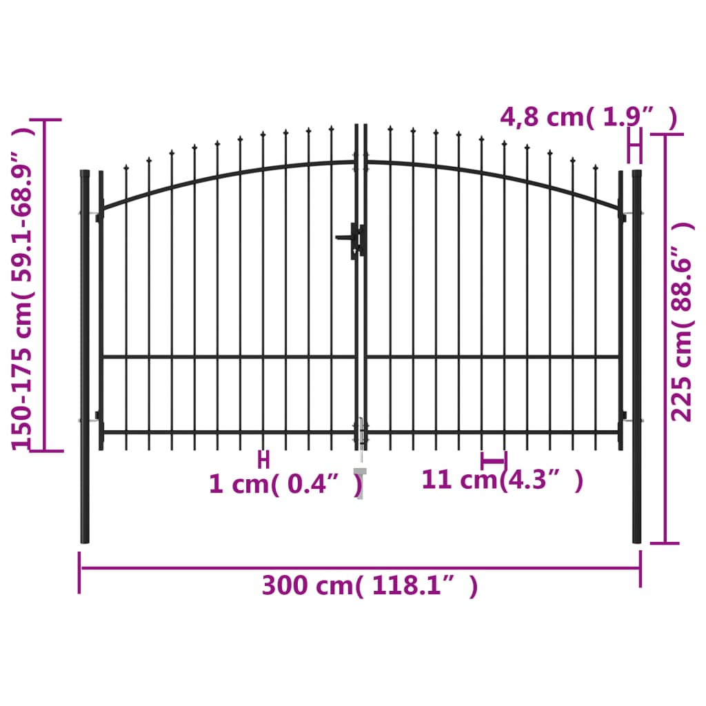 Gartentor Anthrazit 3m