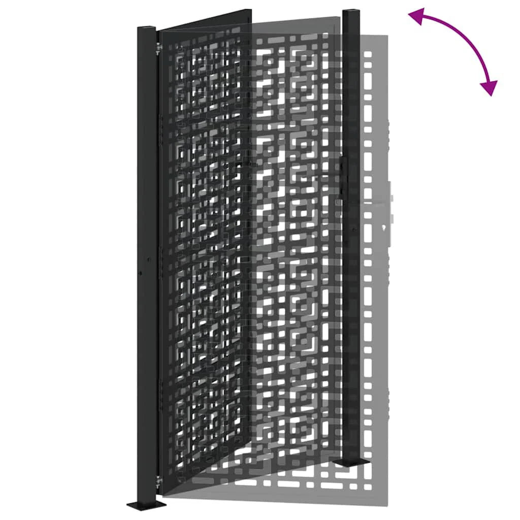 Gartentor Metall Anthrazit 180 cm Hoch